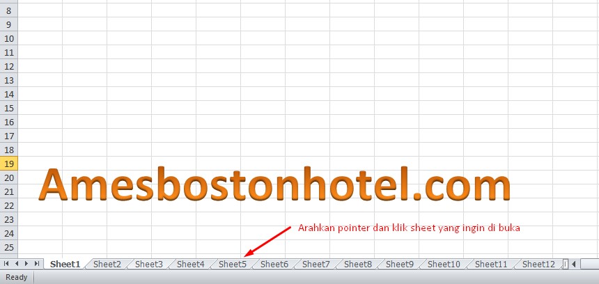 Cara Pindah Sheet di Excel Dengan Mouse