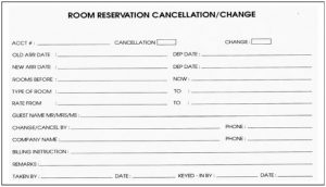 Pengertian Dan Contoh Reservation Form Hotel [Lengkap]